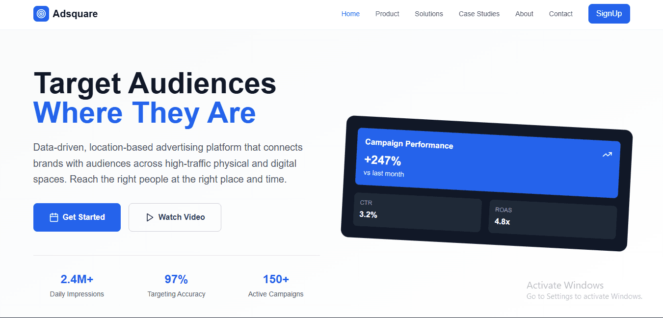 Full-Stack Digital Billboard Booking System
